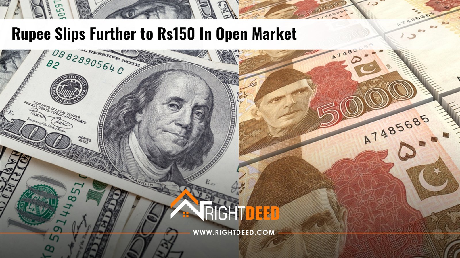 Rupee Slips Further to Rs150 In Open Market