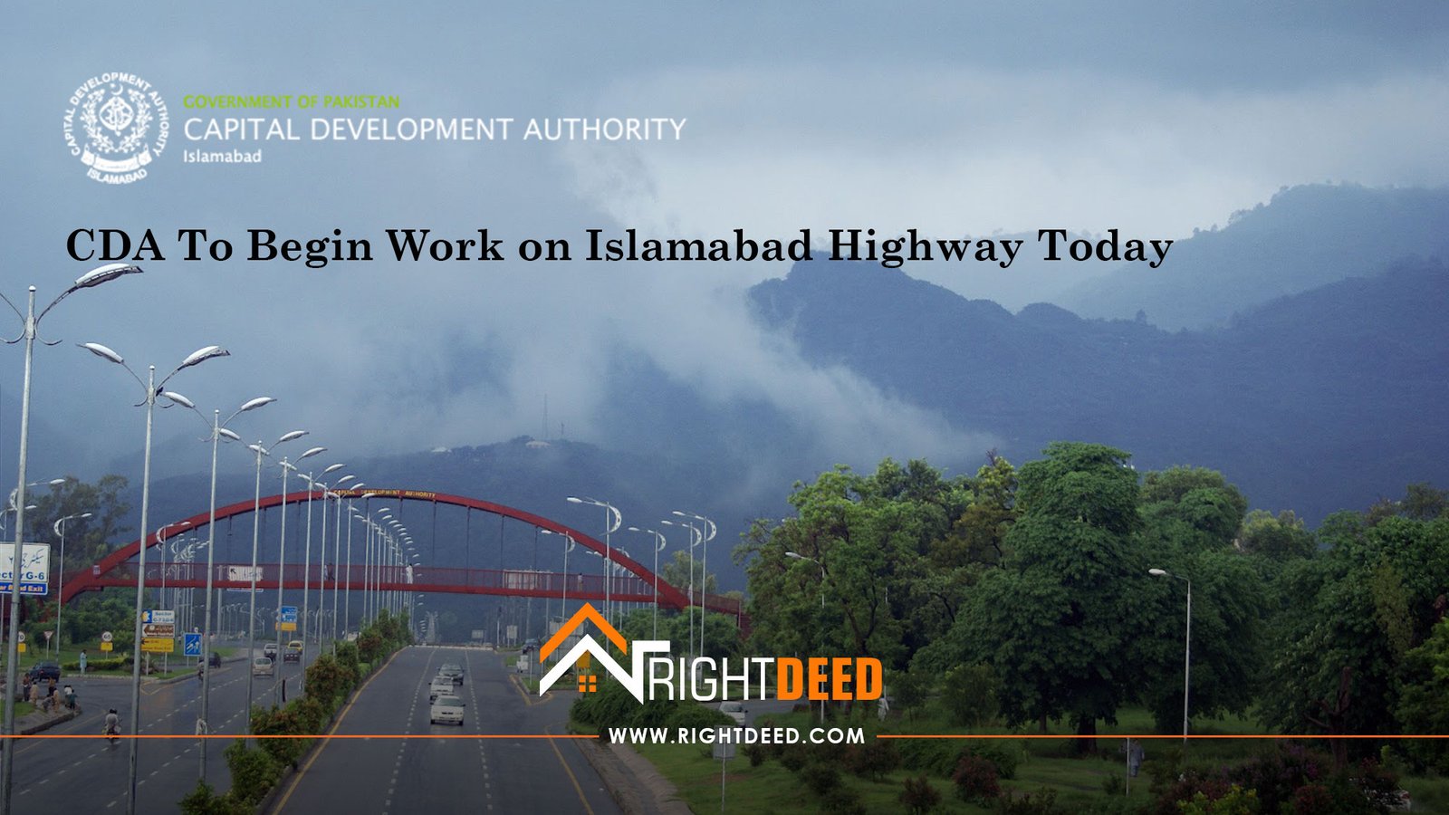 CDA To Begin Work on Islamabad Highway Today