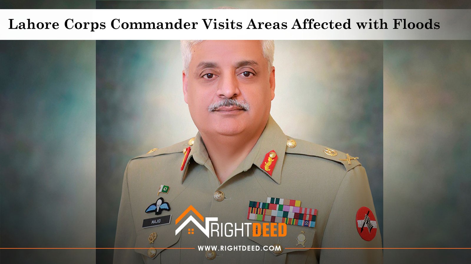 Lahore Corps Commander Visits Areas Affected with Floods.