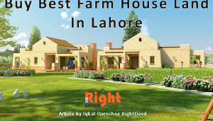 Best Farm House Land Location for Buy in Lahore